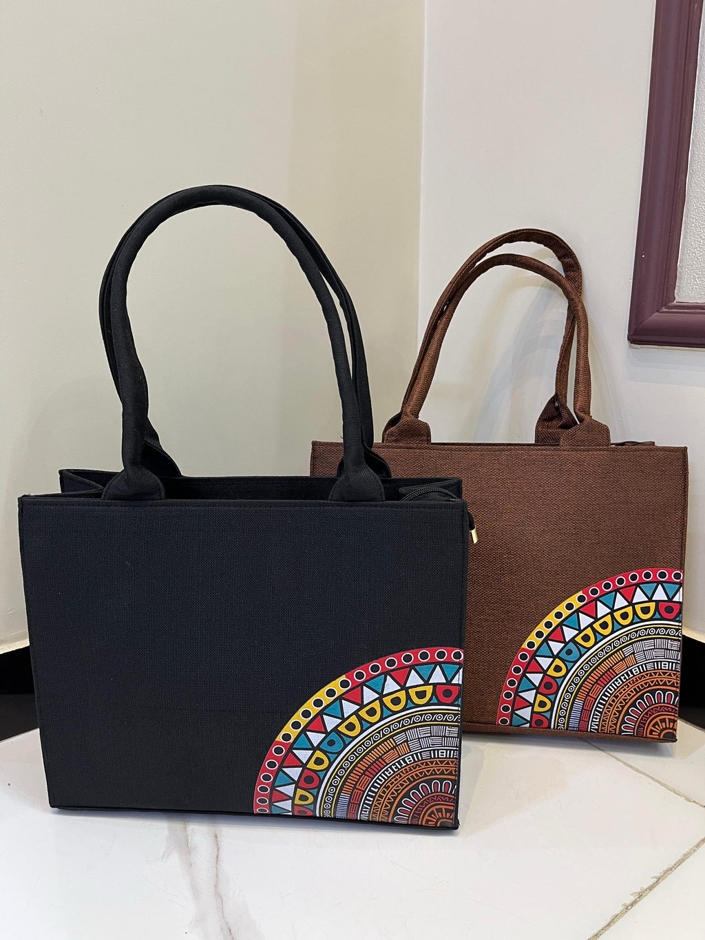 High Quality Mandala Print Handbag