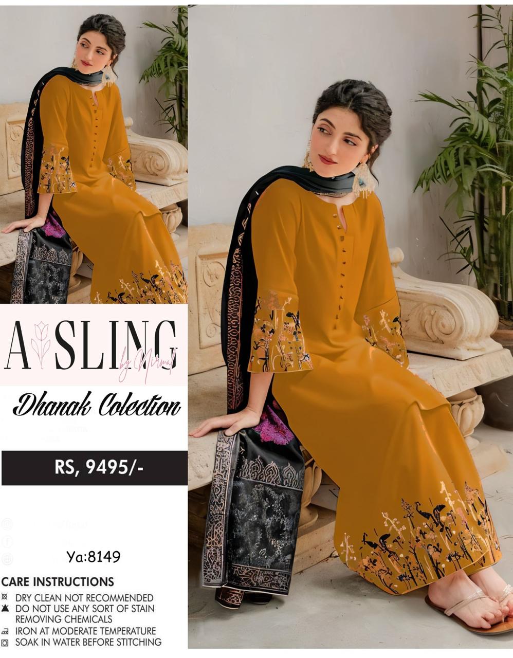 3PC Unstitched Dhanak Suit