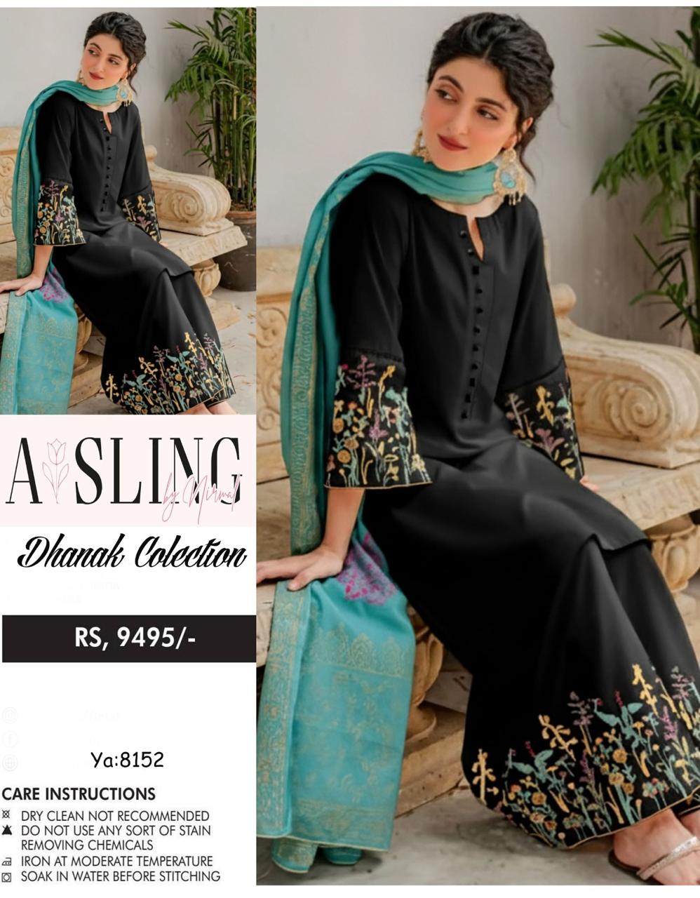 3PC Unstitched Dhanak Suit