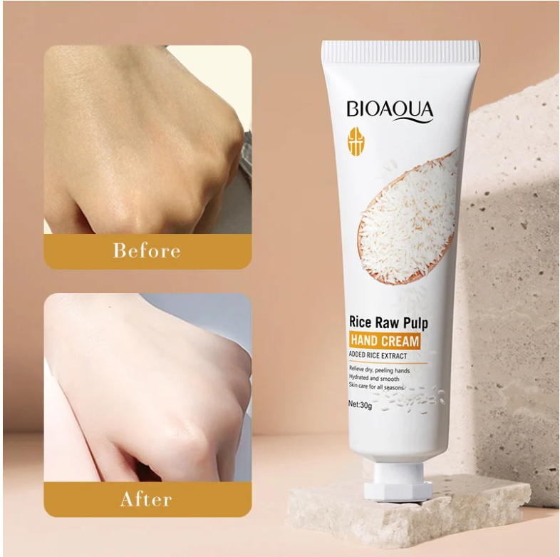 BIOAQUA Rice Raw Pulp Moisturizing Hand Cream 30g