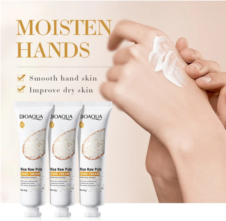 BIOAQUA Rice Raw Pulp Moisturizing Hand Cream 30g