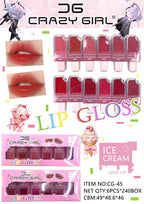 Crazy Girl Icecream lipgloss 6pes