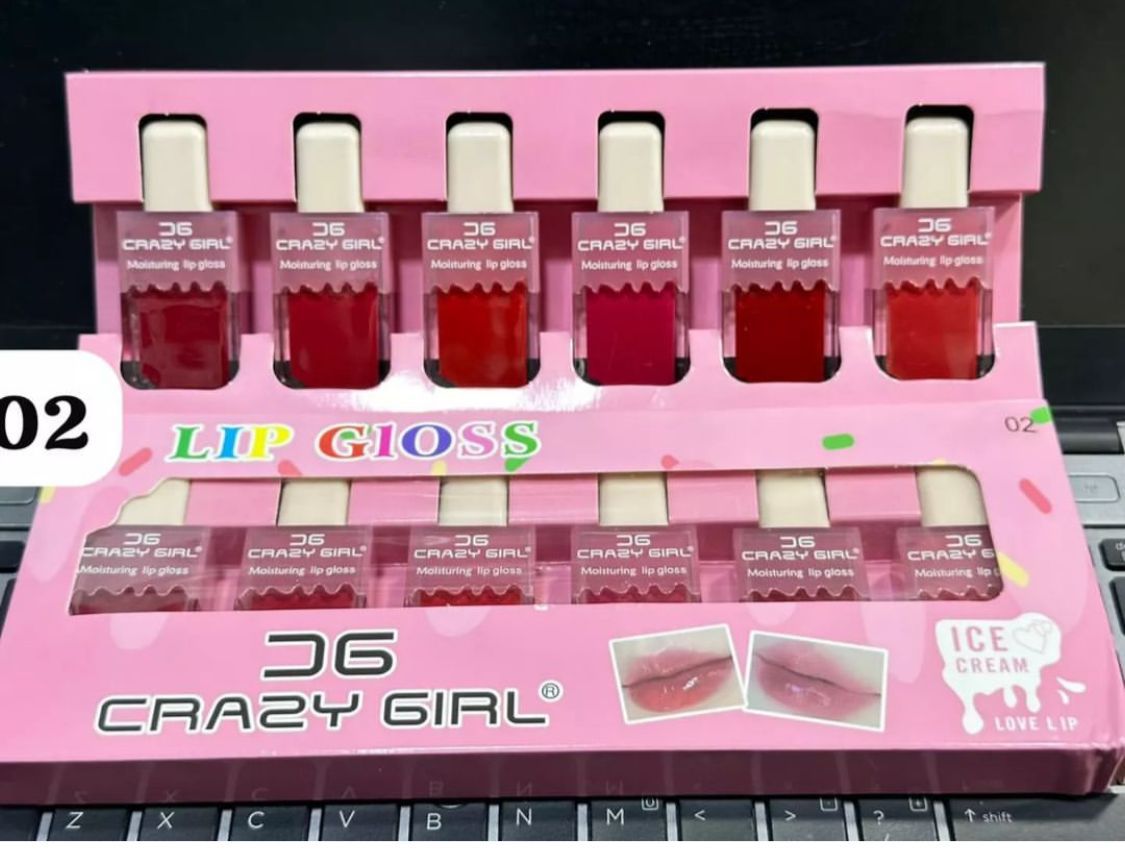 Crazy Girl Icecream lipgloss 6pes