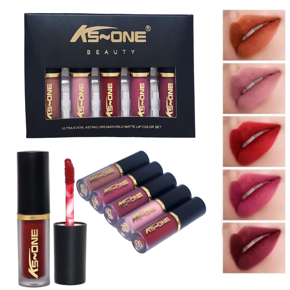 Ks ONE 5pcs Matte Lip Gloss Set