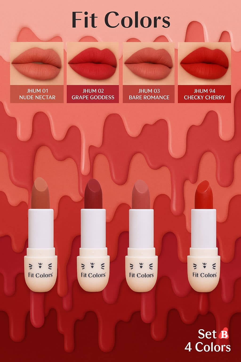 Fit Colors lipstick 4ps set