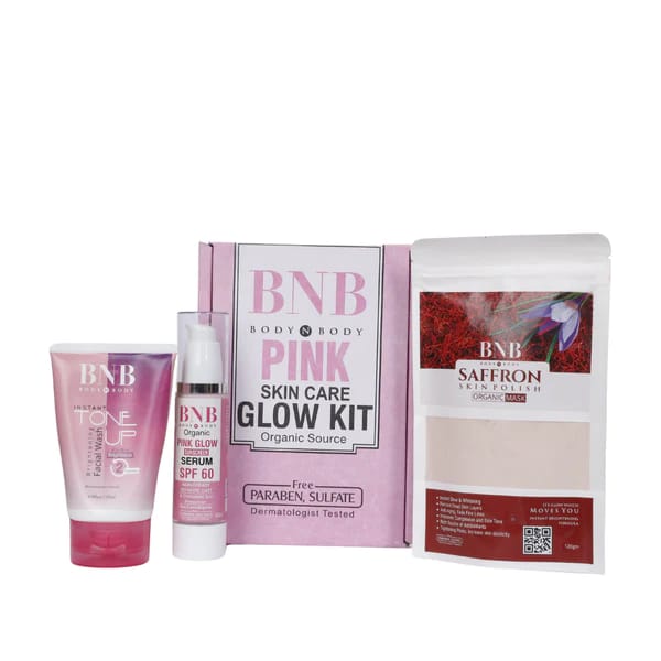 BNB Pink Glow Skin Care Kit With Box Packing Barcode Scan