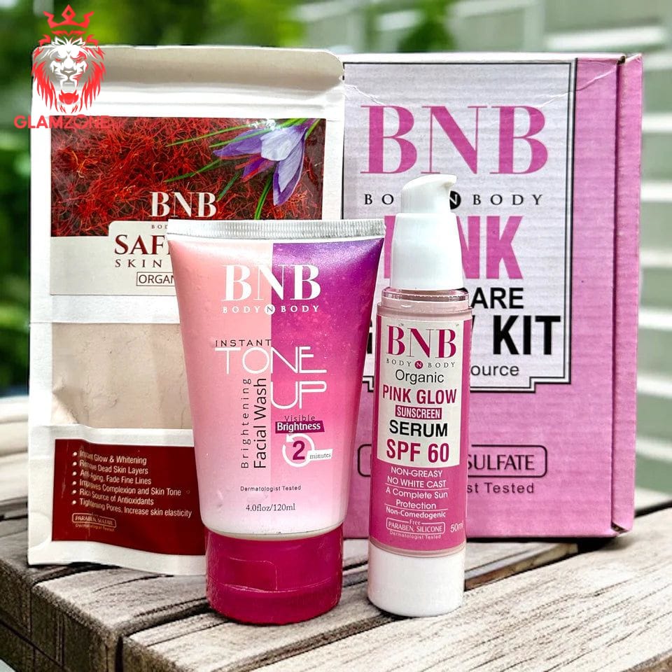 BNB Pink Glow Skin Care Kit With Box Packing Barcode Scan