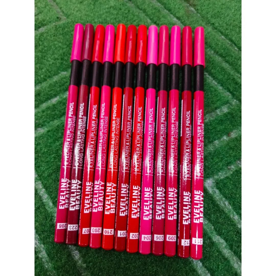 Eveline Beauty 12 Pcs Lip Pencil Set