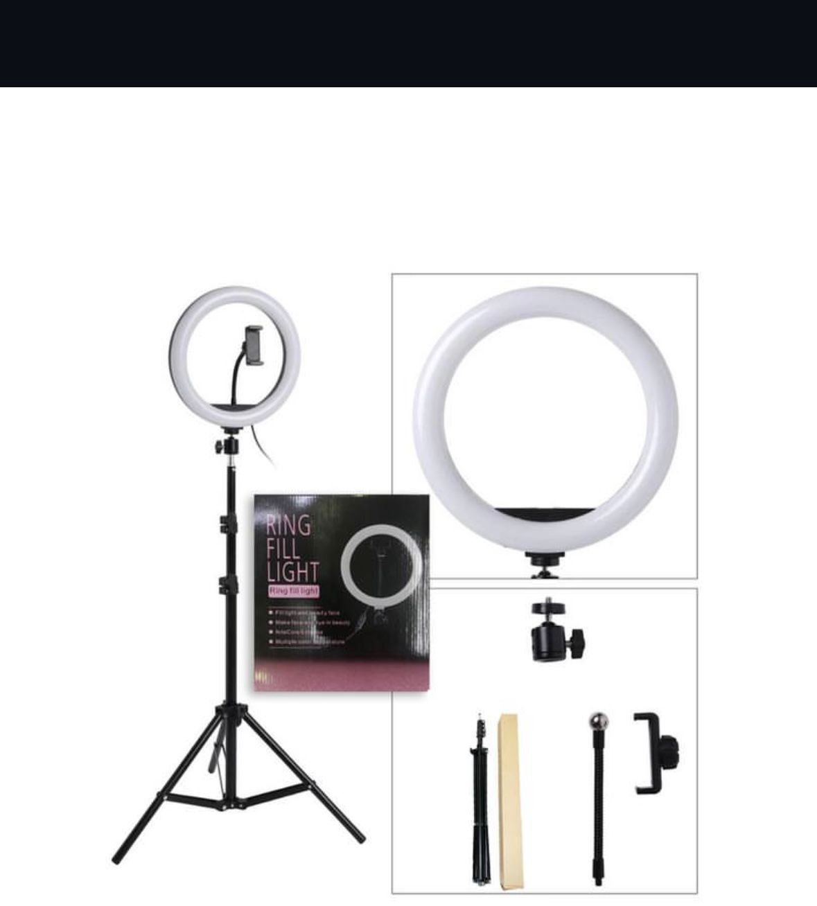 HX-260 Ring Light with 3 Modes & 7Ft Adjustable Stand