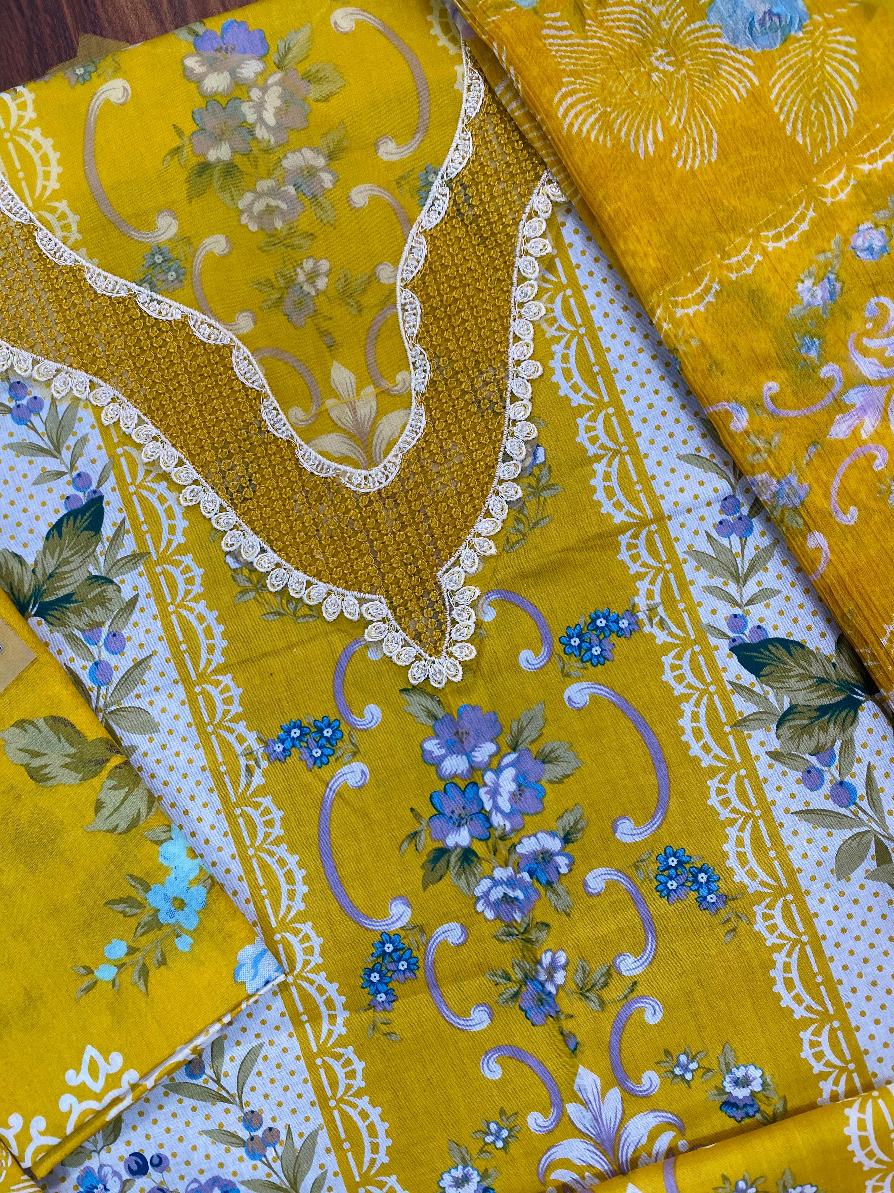 Elaf Signature New Arrival Lawn Suit with Embroidery & Chiffon Dupatta