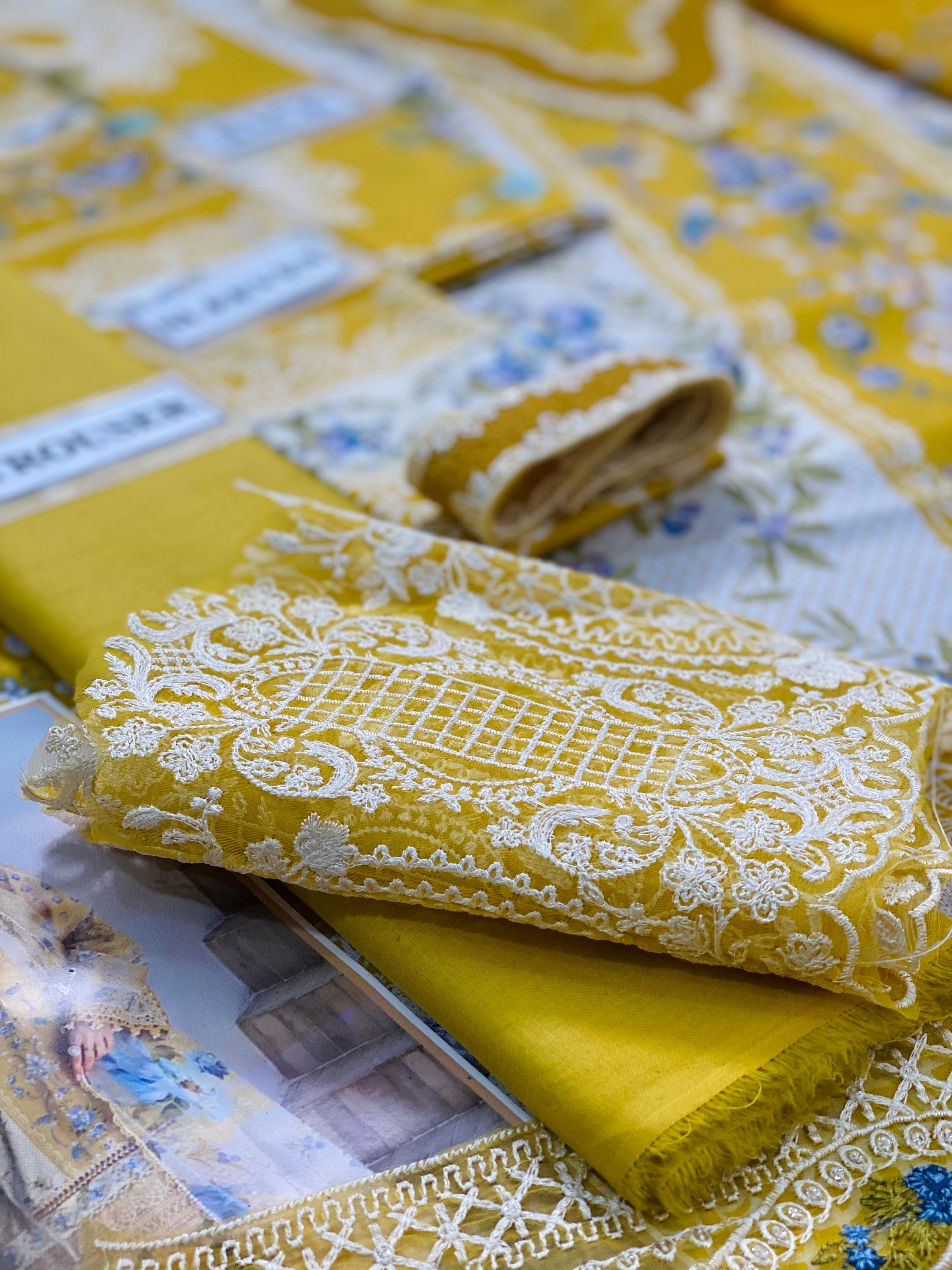 Elaf Signature New Arrival Lawn Suit with Embroidery & Chiffon Dupatta