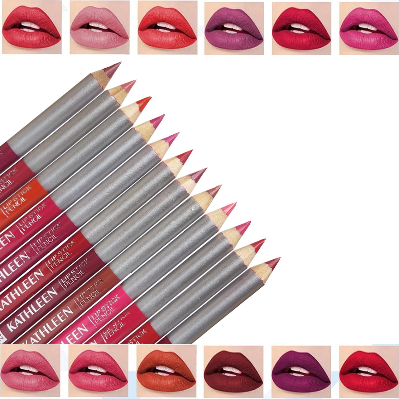 Khatleen 12 Pcs Lip Pencil Set
