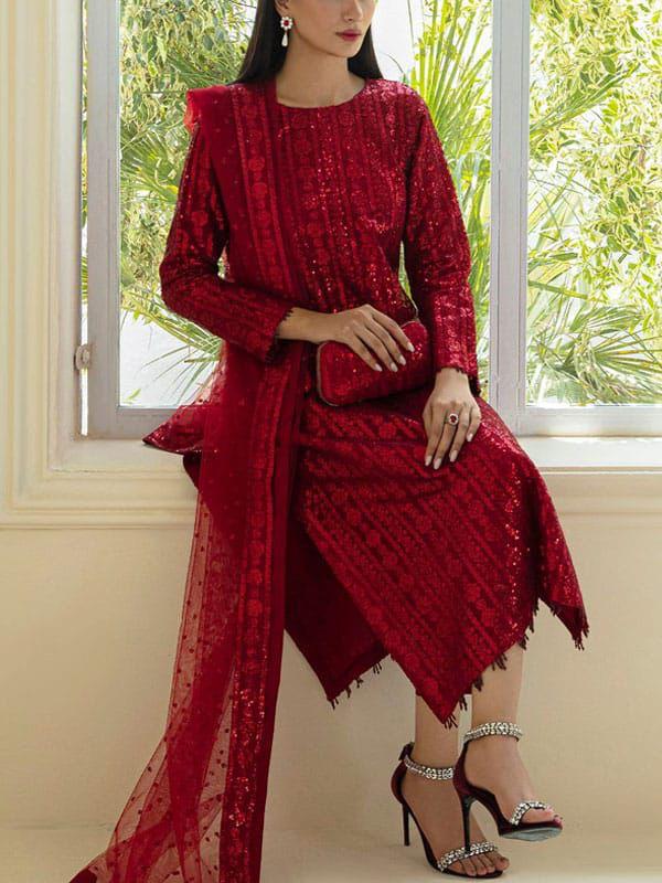 3-Piece Unstitched Embroidered Suit