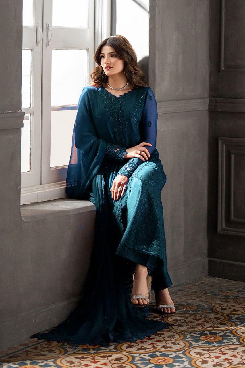 AZURE CHIFFON Suit