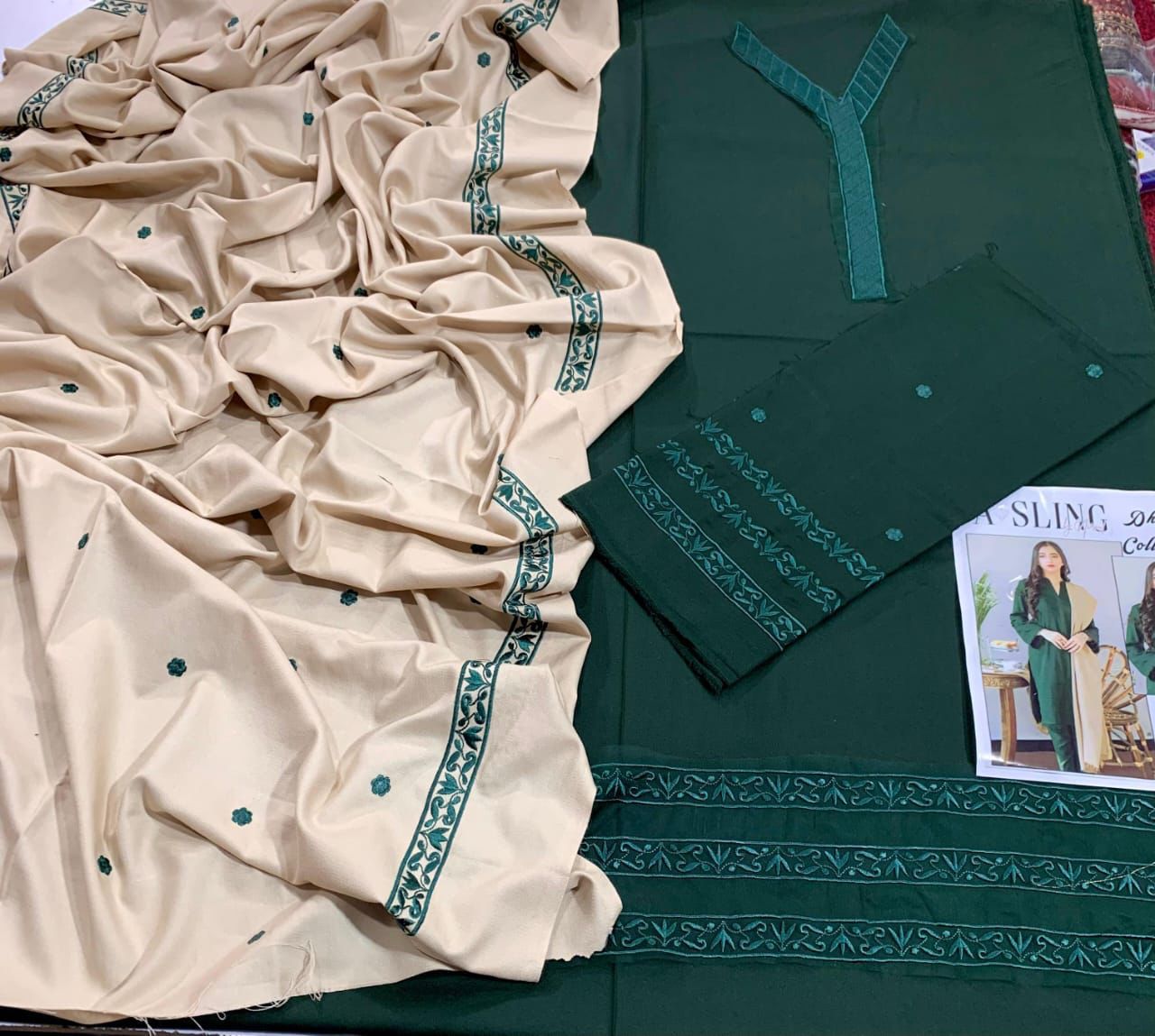 Luxury 3 Piece Dhank Unstitched Suit
