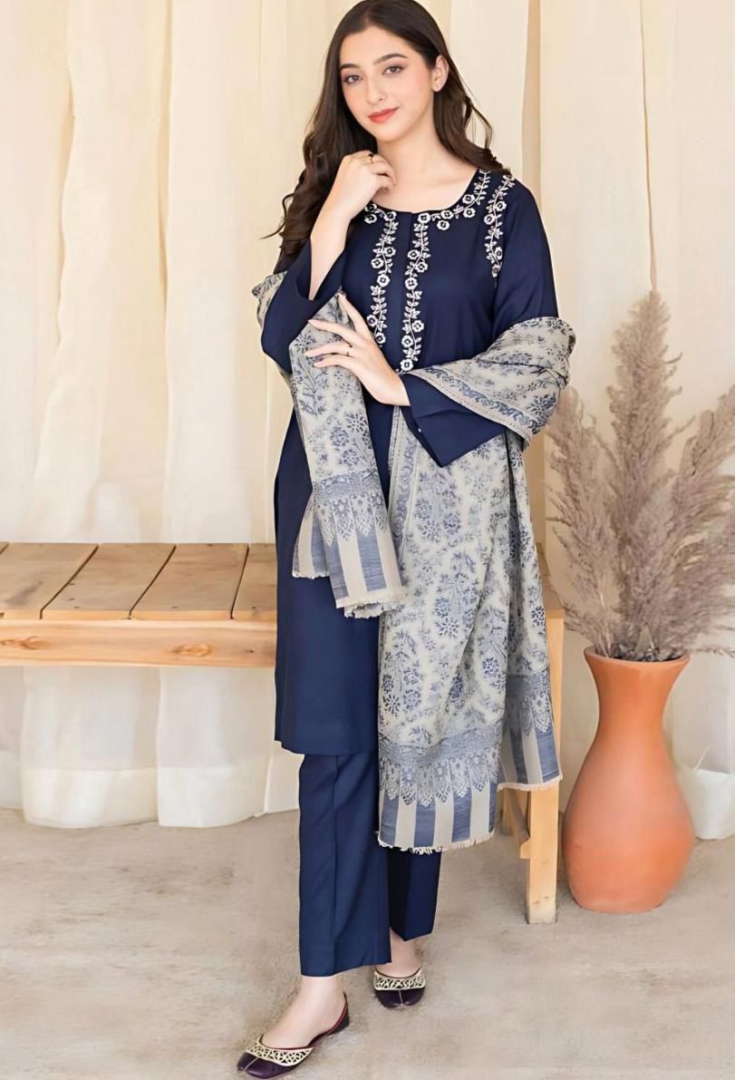 Luxury 3 Piece Dhank Unstitched Suit