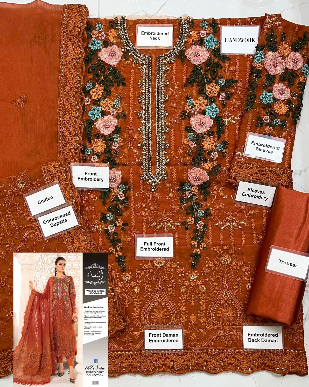Maria B Unstitched Replica