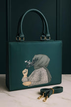 Trending Hijab Girl Tote Bag With Long Belt
