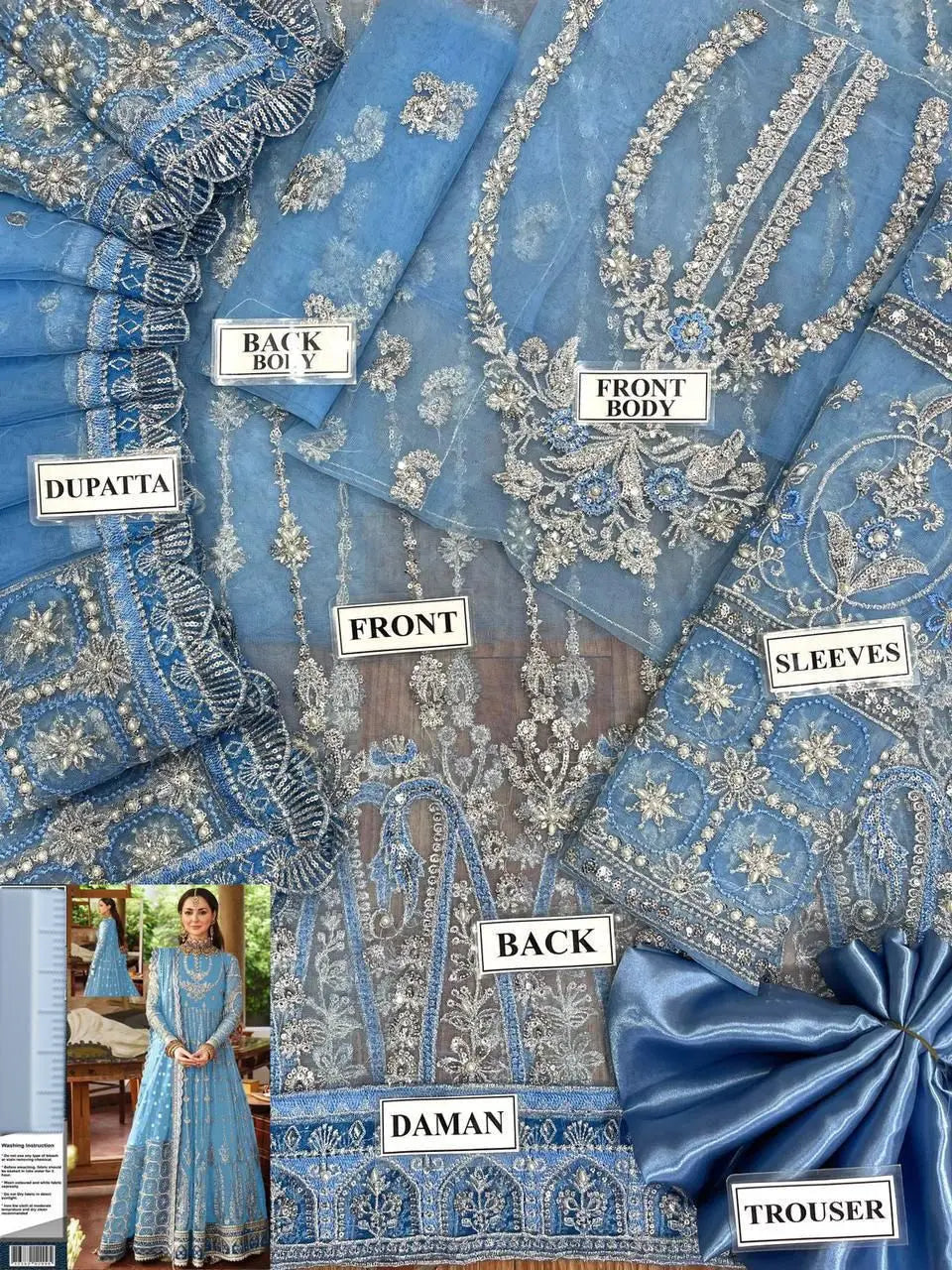 Afrozeh Unstitched Replica