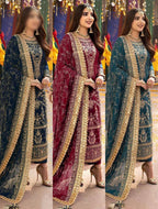 Luxury Chiffon 3 Piece Dress