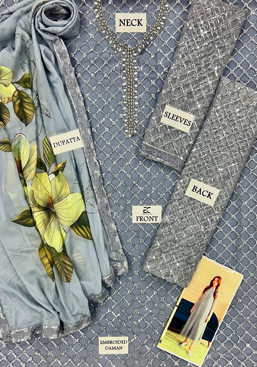 LULUSAR Luxury Adda Work Net Embroidered 3-Piece Suit