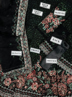 JAZMIN Luxury Organza Sequence Embroidered Frock