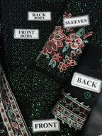 JAZMIN Luxury Organza Sequence Embroidered Frock