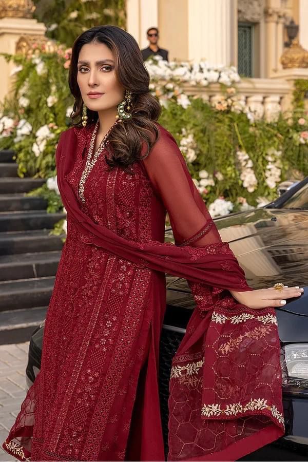 Azure MD-1143 Luxury Chiffon Embroidered 3-Piece