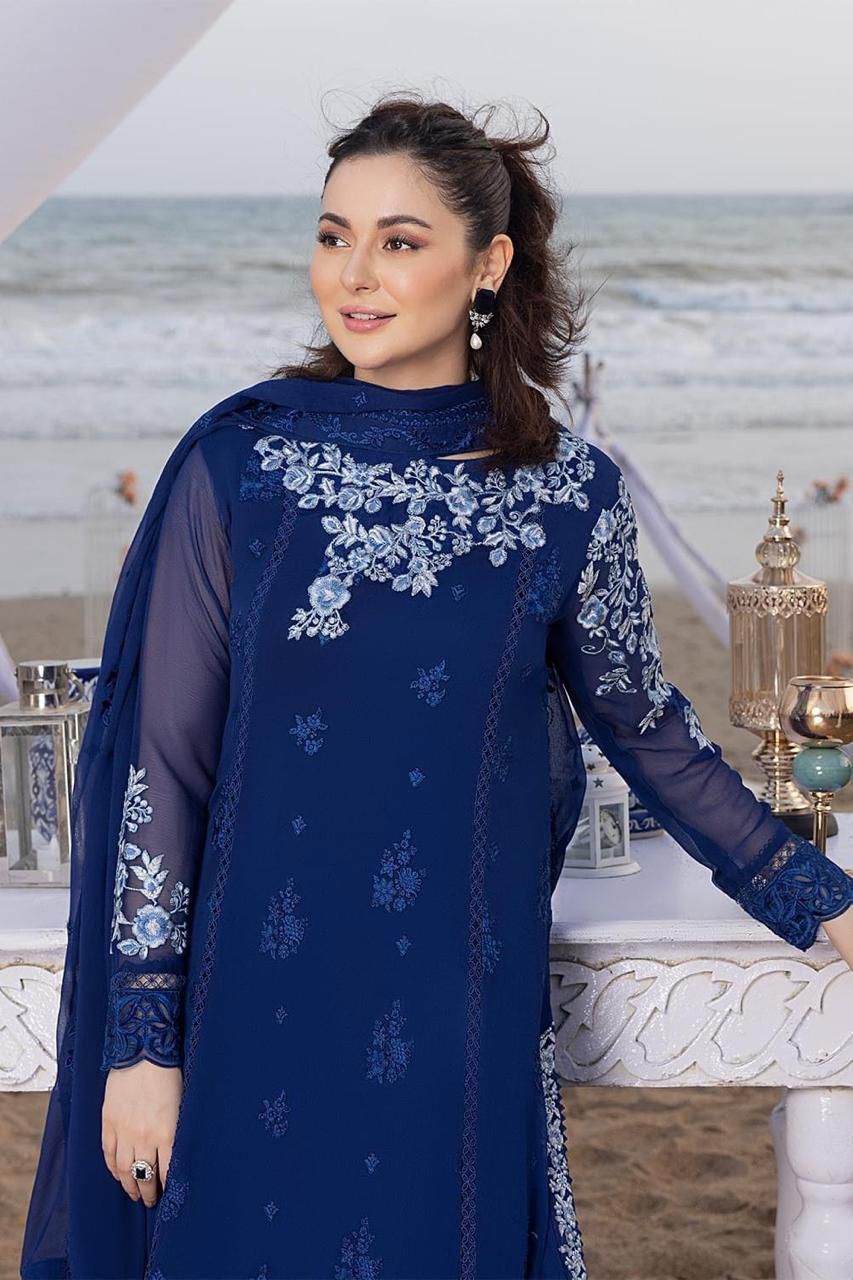 Azure Embroidery Chiffon Collection