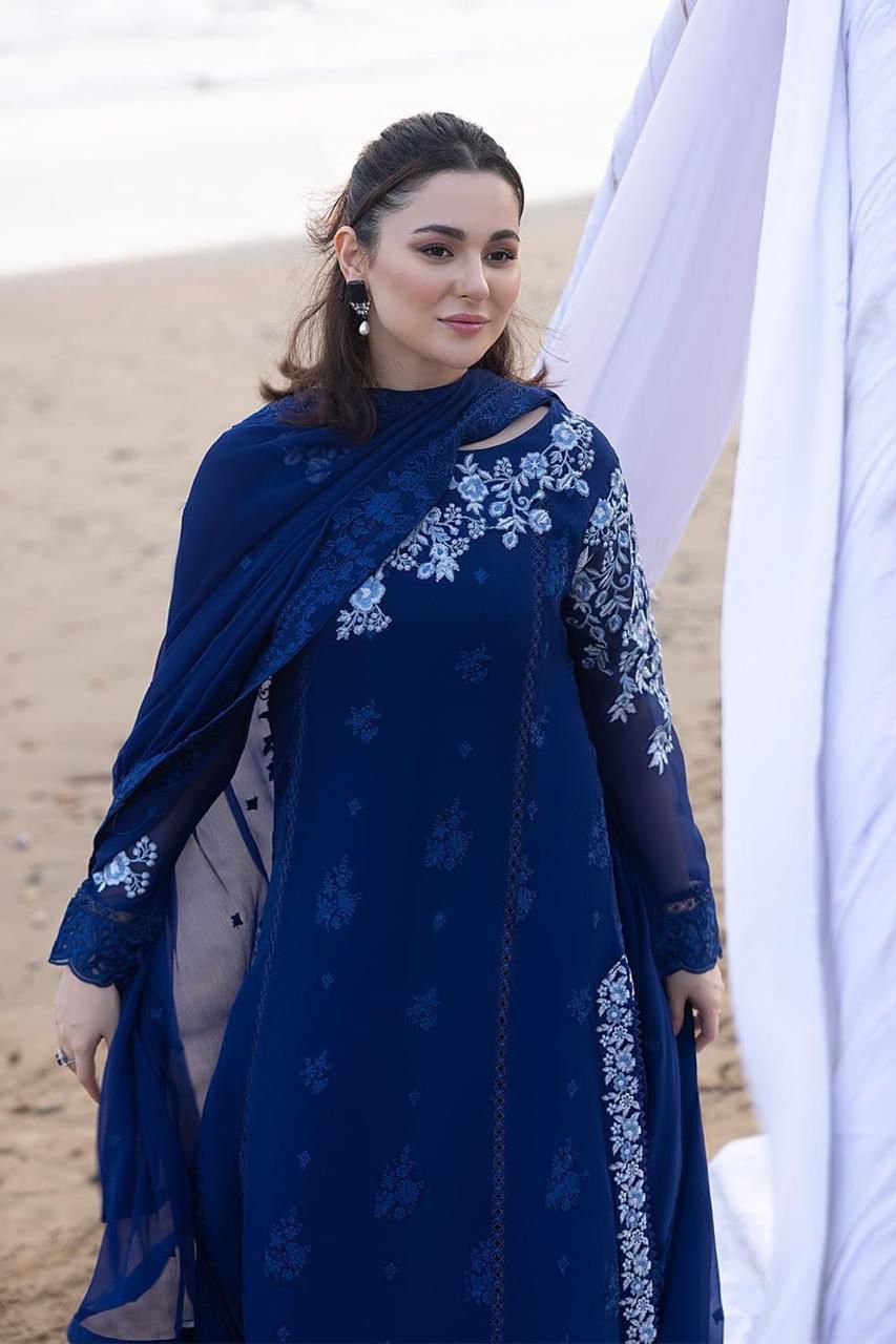 Azure Embroidery Chiffon Collection