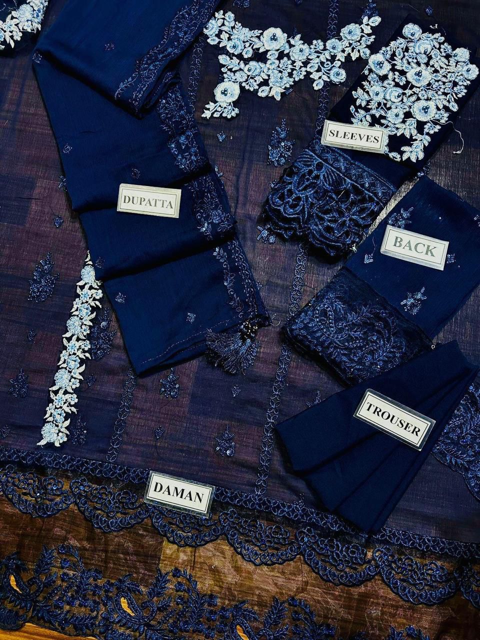 Azure Embroidery Chiffon Collection