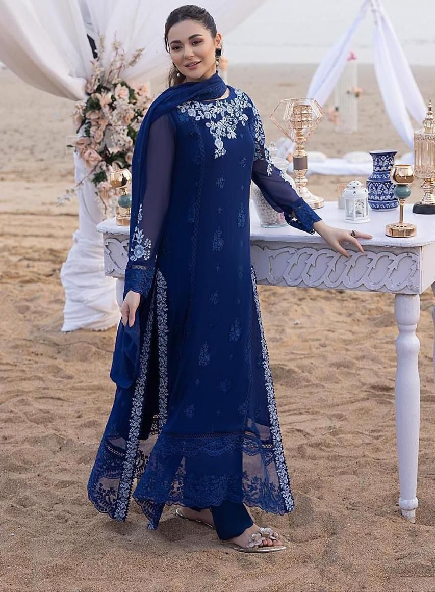 Azure Embroidery Chiffon Collection