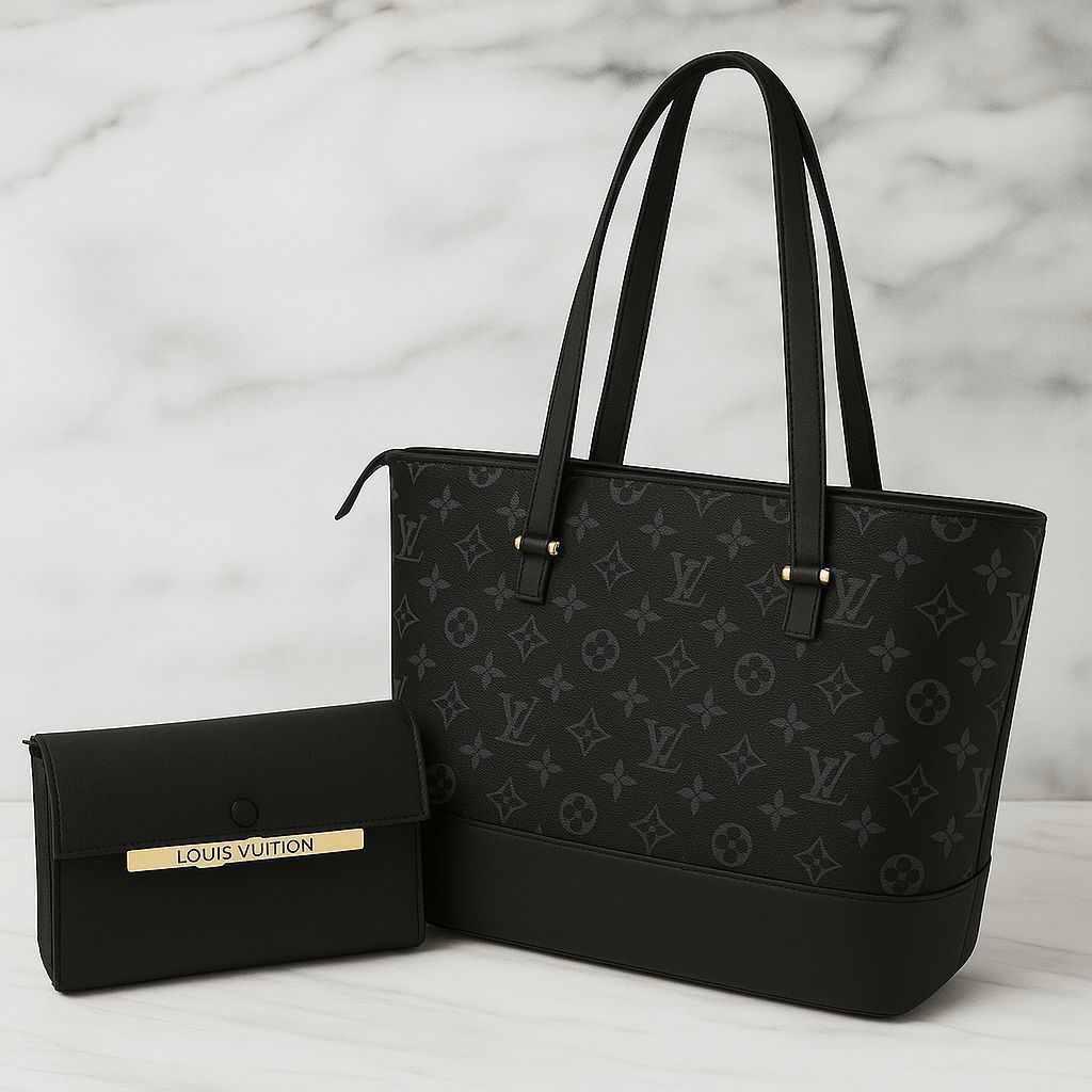 LV High Quality Tote Bag with Matching Clutch Wallet