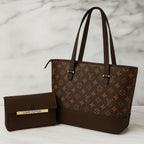 LV High Quality Tote Bag with Matching Clutch Wallet