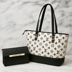LV High Quality Tote Bag with Matching Clutch Wallet