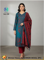 New Arrival Heavy Kashmiri Wool 3PC Unstitched Winter Suit