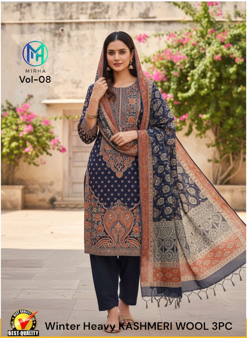 New Arrival Heavy Kashmiri Wool 3PC Unstitched Winter Suit