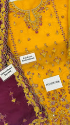 Asim Jofa AJFO-05 Organza Unstitched Replica