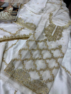 JZ Textiles JZ-254 Semi Pure Chiffon & Shamos Silk Embroidered Bridal Dress
