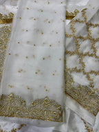 JZ Textiles JZ-254 Semi Pure Chiffon & Shamos Silk Embroidered Bridal Dress